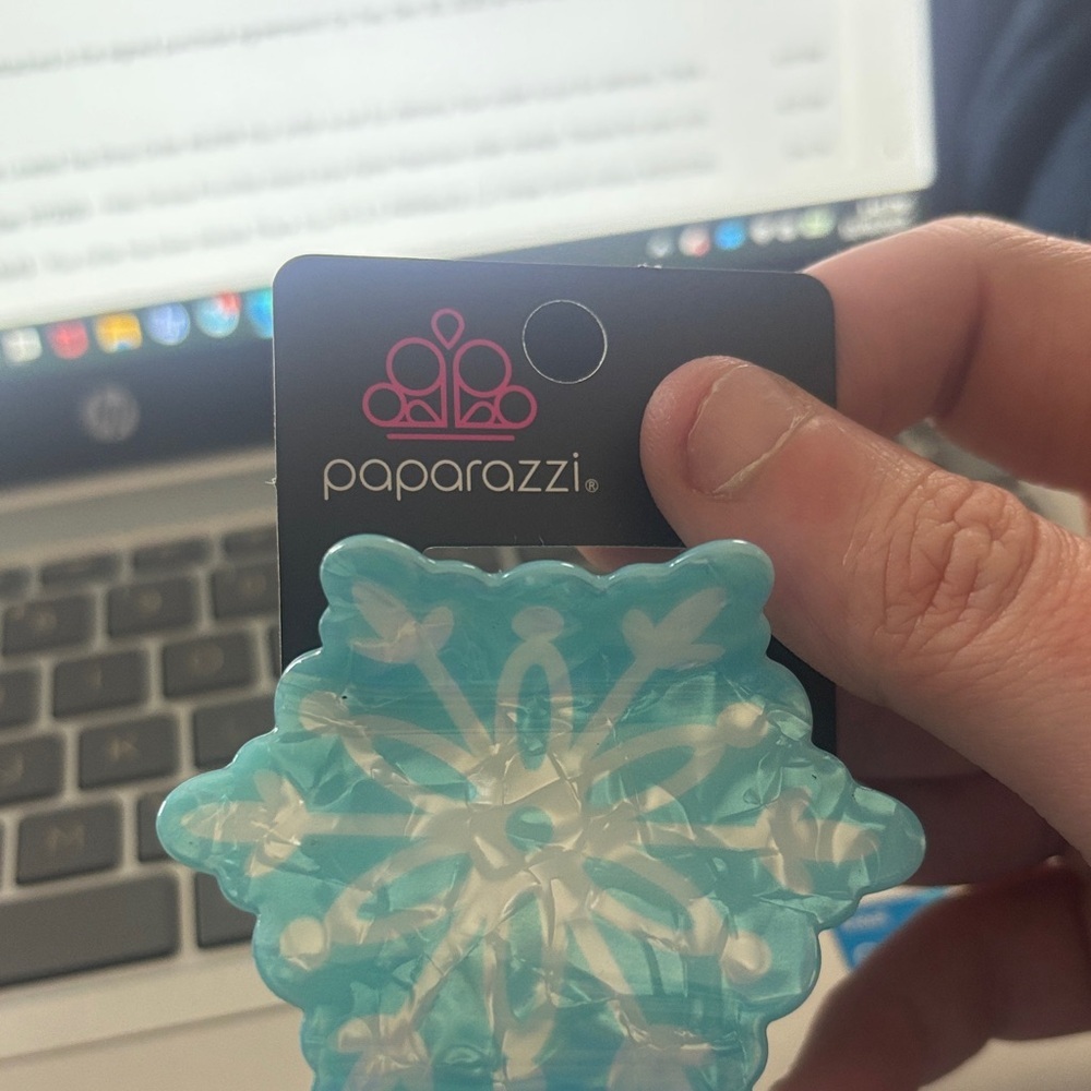 Paparazzi Turquoise Snowflake Hair Accessory